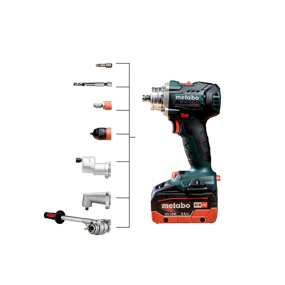 Atornillador eléctrico Metabo BS 18 LTX BL QI