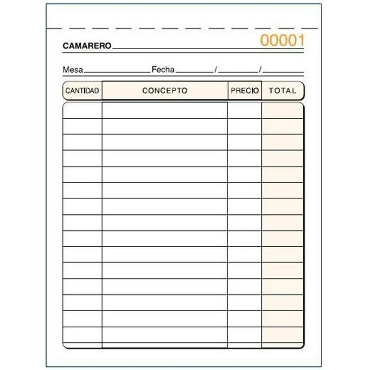 Talonario de Facturas 10,5 x 15 cm (10 Unidades)