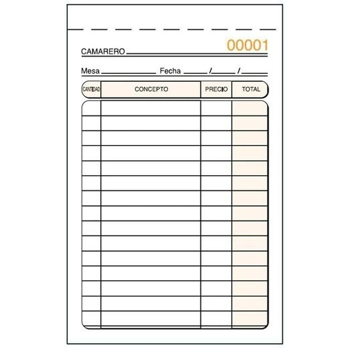 Talonario de Facturas 9 x 14 cm (5 Unidades)