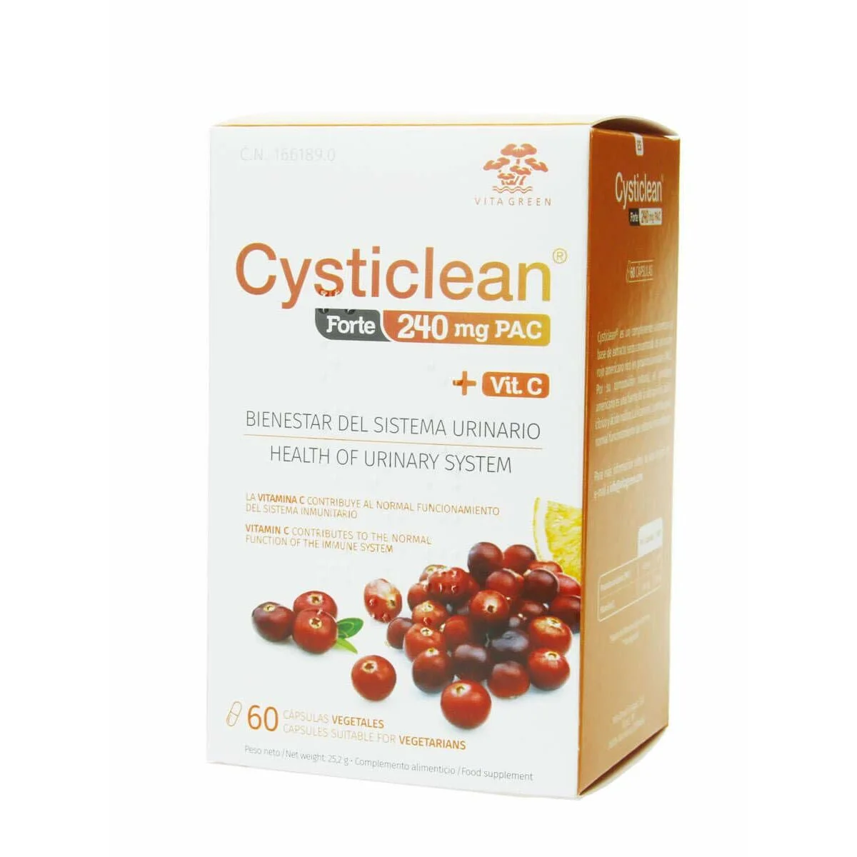 Suplemento digestivo CYSTICLEAN Forte 60 unidades