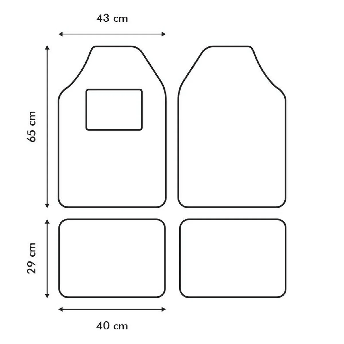 Set de Alfombrillas para Coche MOMO MOMLCM4ITBK