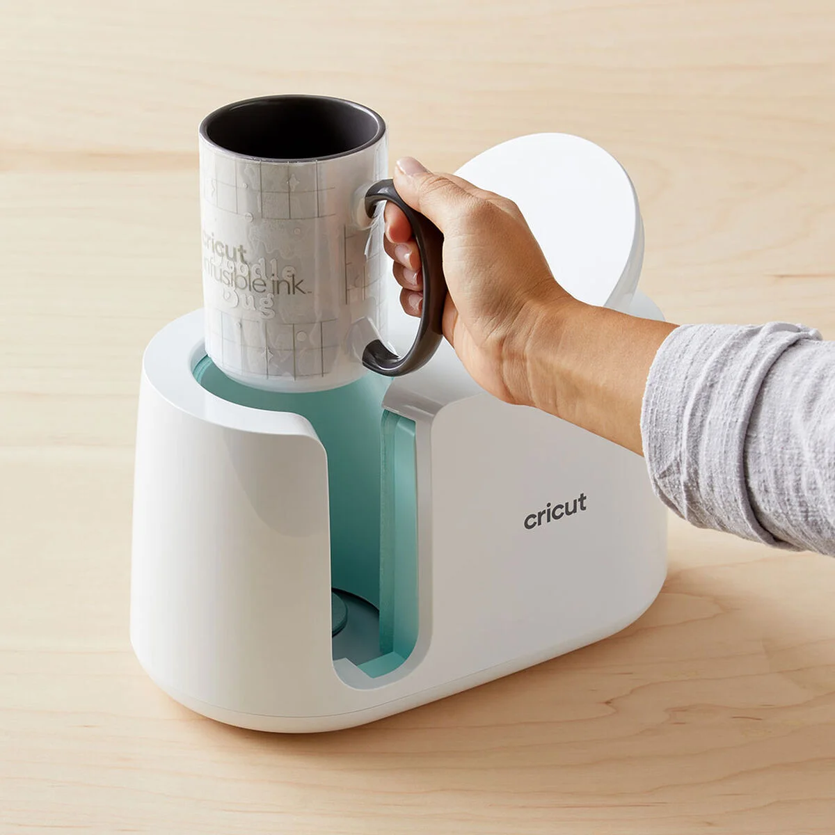 Taza Personalizable para Plotter de corte Cricut 2009330 Blanco Gris 425 ml