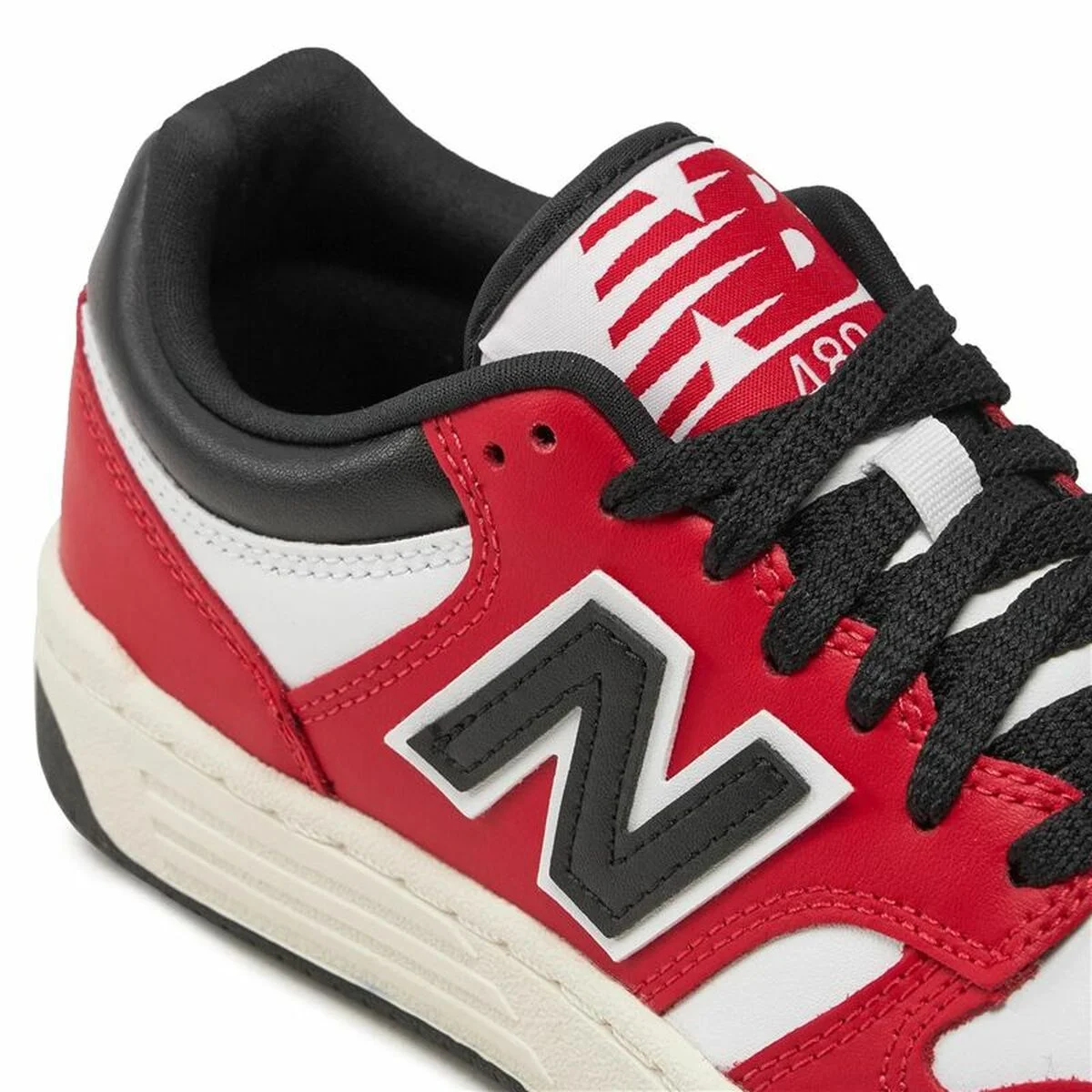 Zapatillas Deportivas Infantiles New Balance 480 Blanco Rojo