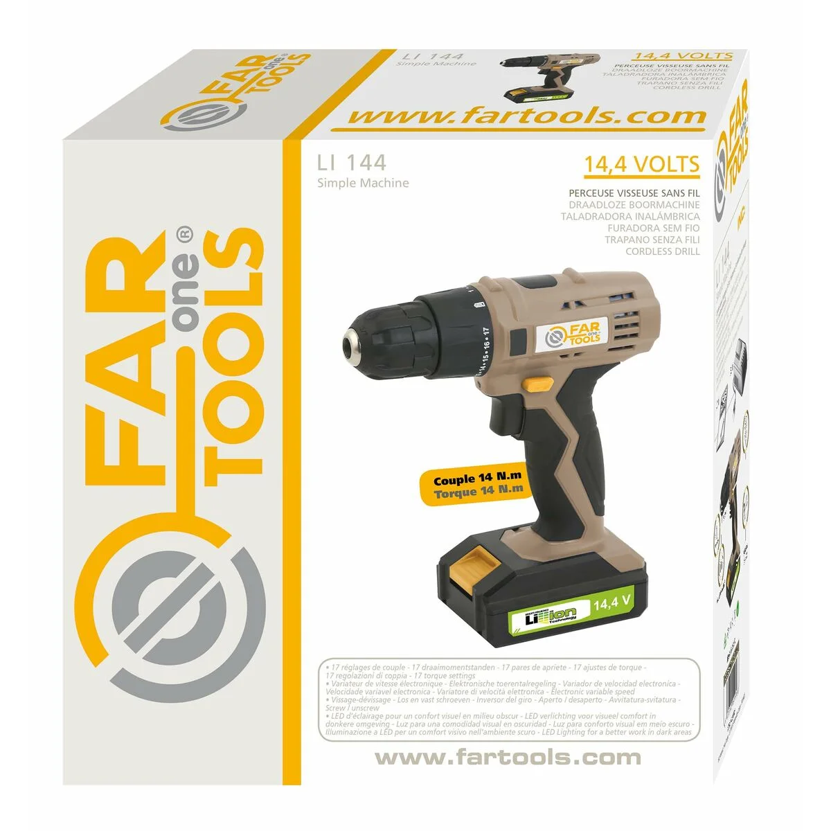 Atornillador eléctrico Fartools ONE Cordless Drill LI 144