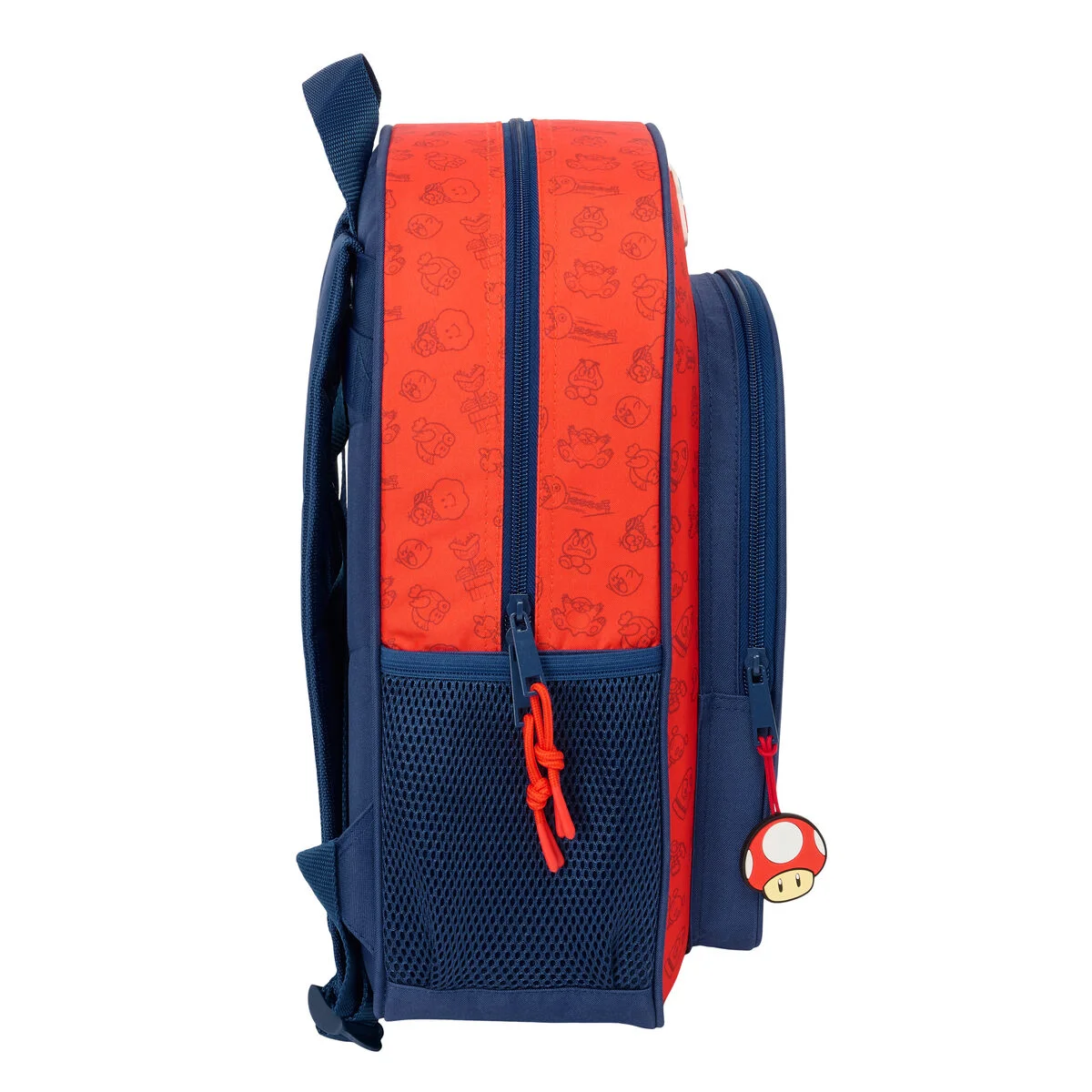 Mochila Escolar Super Mario Trick Rojo Azul oscuro 32 x 38 x 12 cm