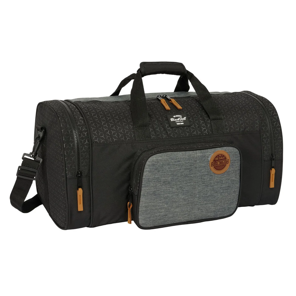 Bolsa de Deporte BlackFit8 Old school Negro Gris 55 x 26 x 27 cm