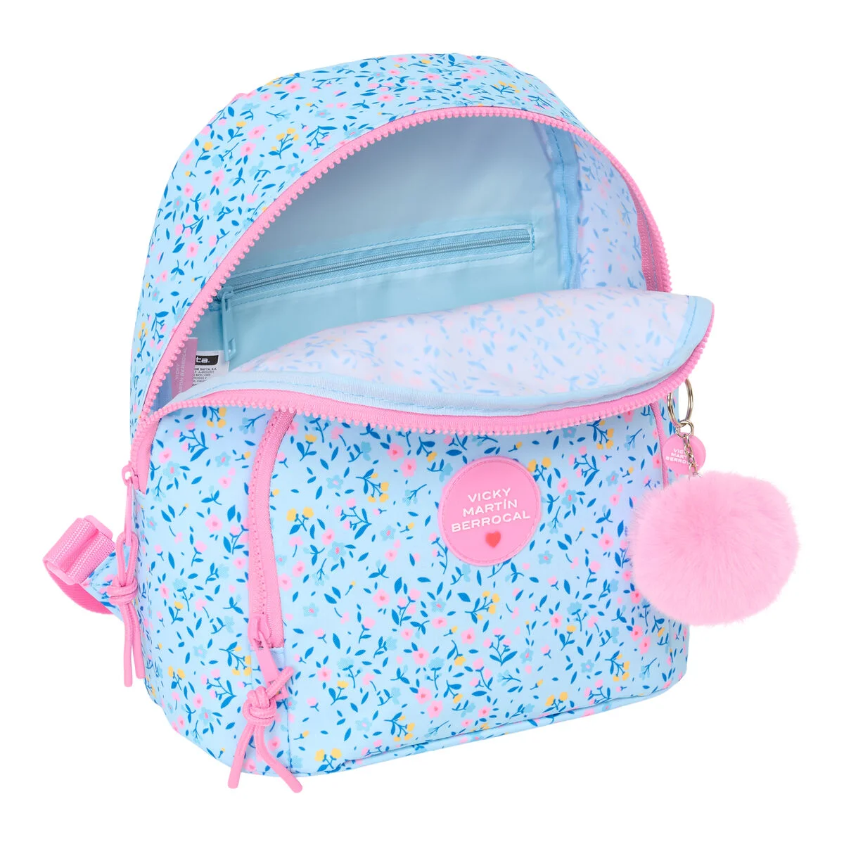 Mochila Casual Vicky Martín Berrocal Paraíso Rosa Azul claro 25 x 30 x 13 cm