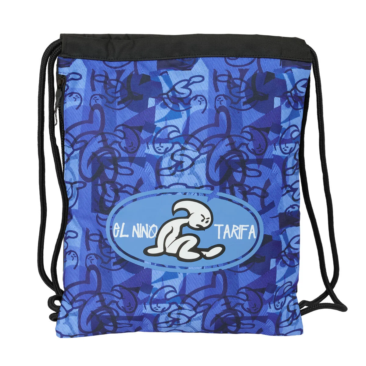 Bolsa Mochila con Cuerdas El Niño Roller Azul Negro 35 x 40 x 1 cm