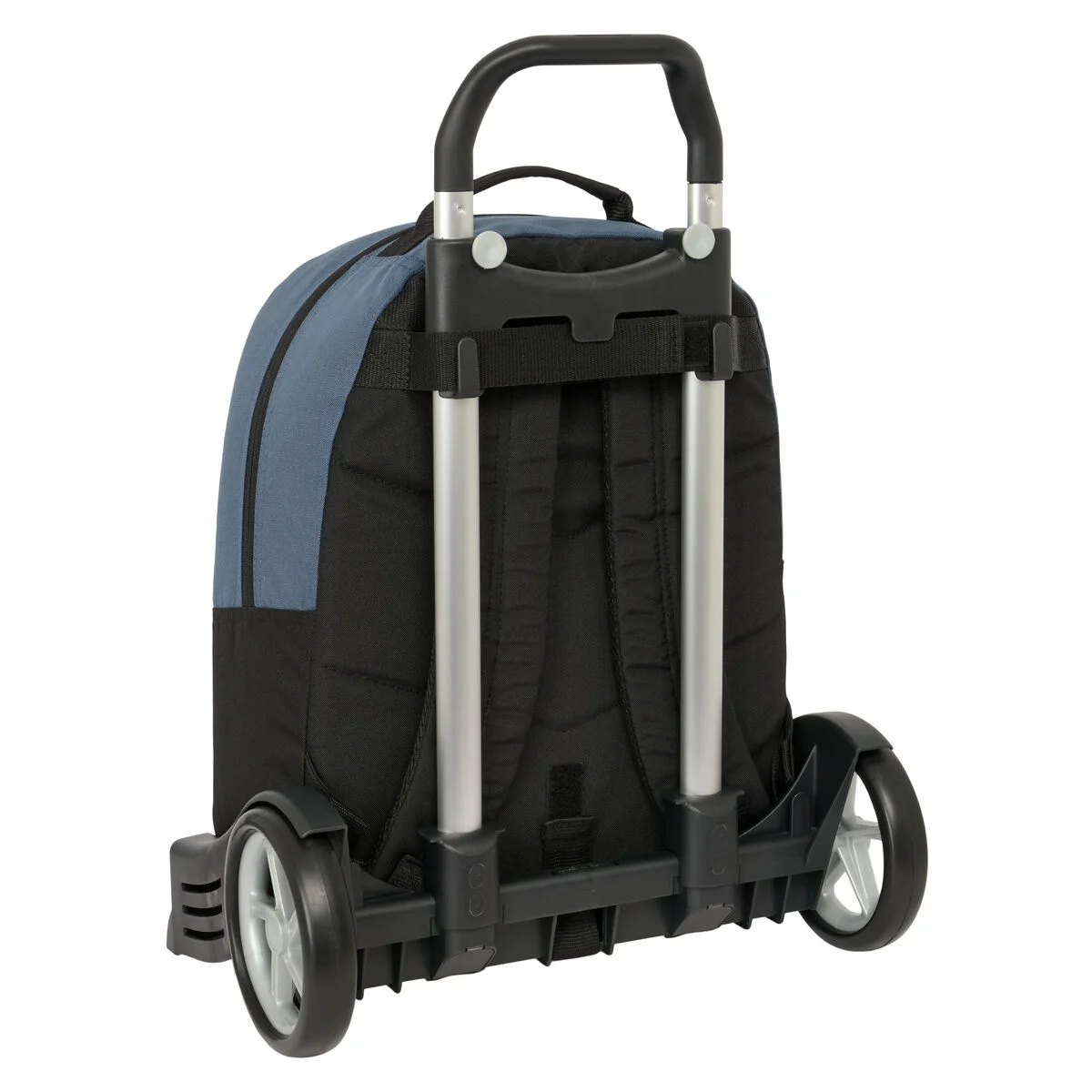 Mochila Escolar con Ruedas BlackFit8 California Azul Negro 32 x 42 x 15 cm