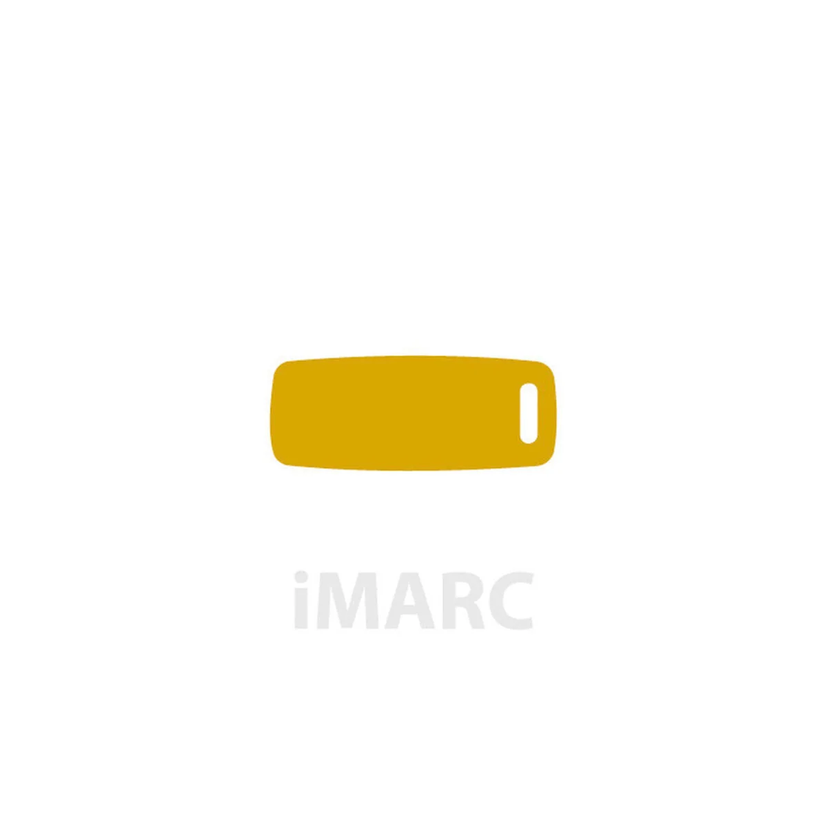 Placa identificativa para collar Imarc Baggage Amarillo Dorado