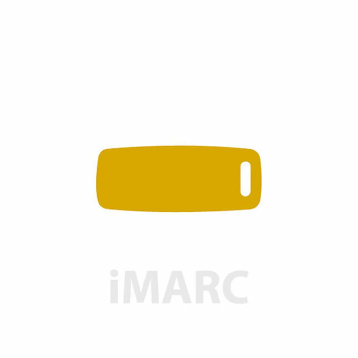 Placa identificativa para collar Imarc Baggage Amarillo Dorado