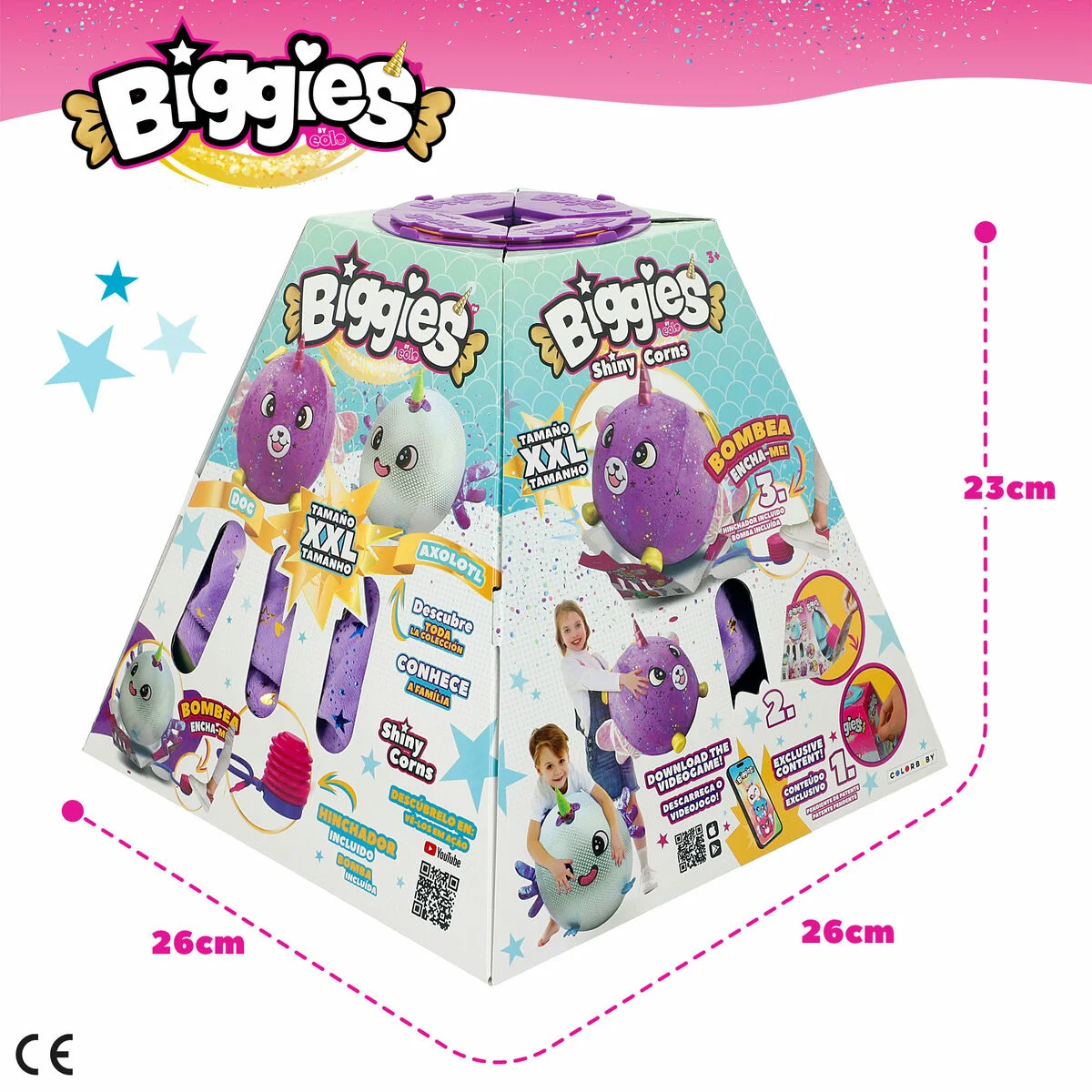 Peluche Eolo Morado Felpa Plástico 45 x 45 x 45 cm Hinchable (4 Unidades)