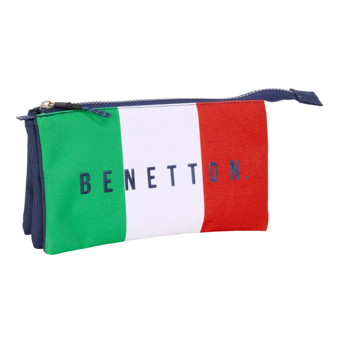 Portatodo Triple Benetton Flag Azul marino 22 x 12 x 3 cm