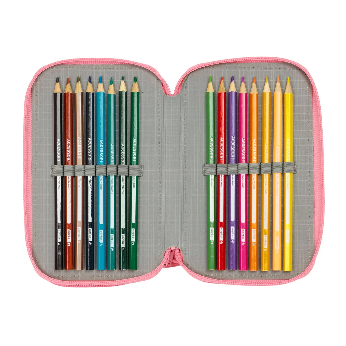 Estuche Escolar con Accesorios Moos Passion Multicolor 12,5 x 19,5 x 5,5 cm 37 Piezas
