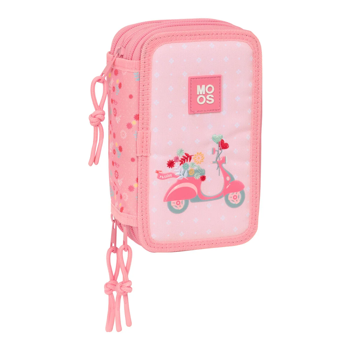 Estuche Escolar con Accesorios Moos Passion Multicolor 12,5 x 19,5 x 5,5 cm 37 Piezas