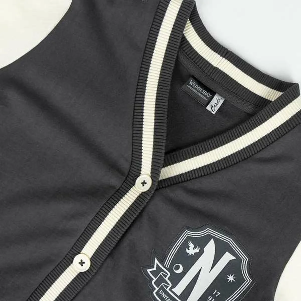 Sudadera sin Capucha Unisex Wednesday Gris oscuro