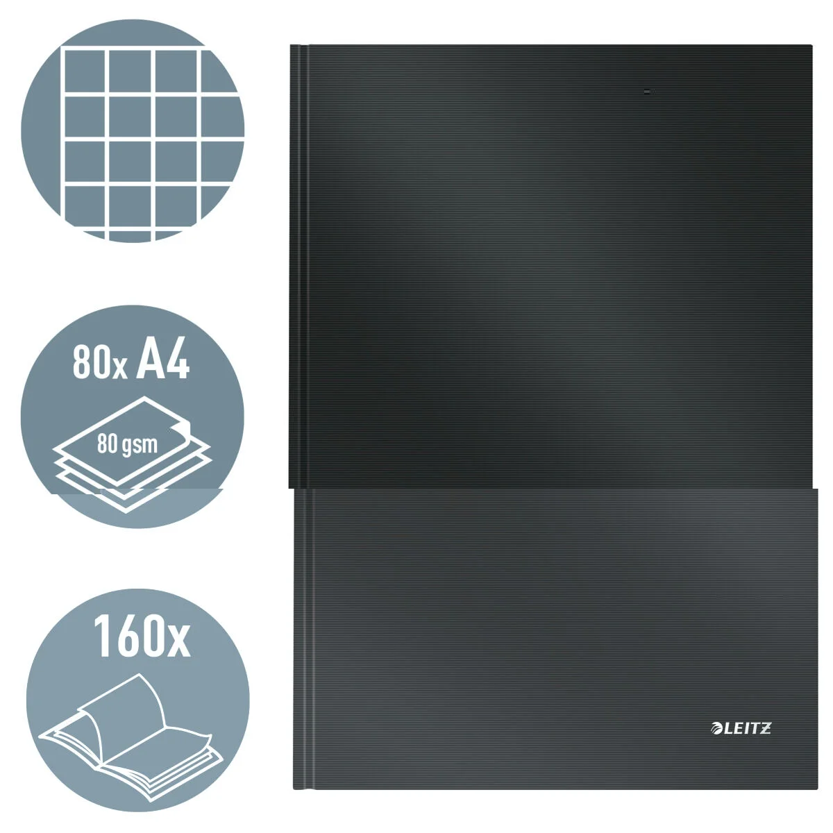 Bloc de Notas Leitz Solid Negro A4 80 Hojas