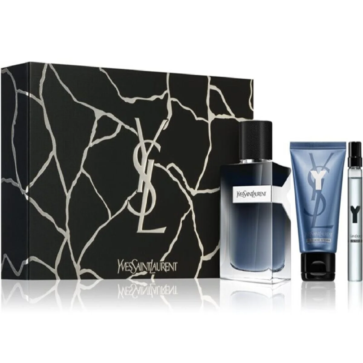Set de Perfume Hombre YSL Y 100Ml Edp Vapo EDP 3 Piezas