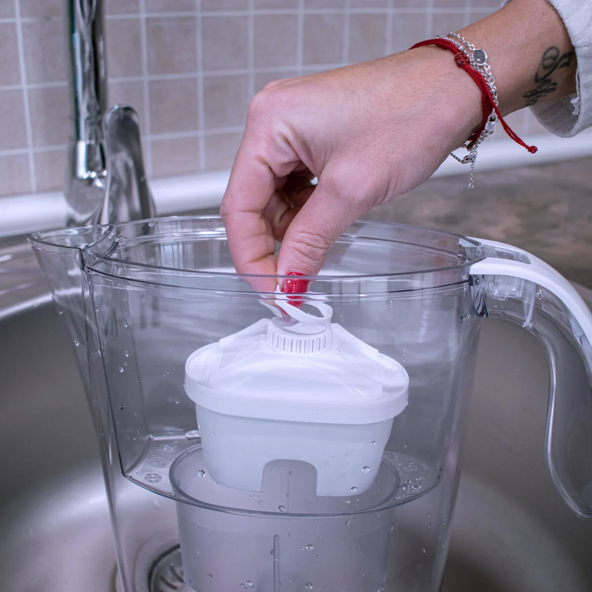 Jarra Filtrante TM Electron Transparente Plástico 2,3 L (4 Piezas)