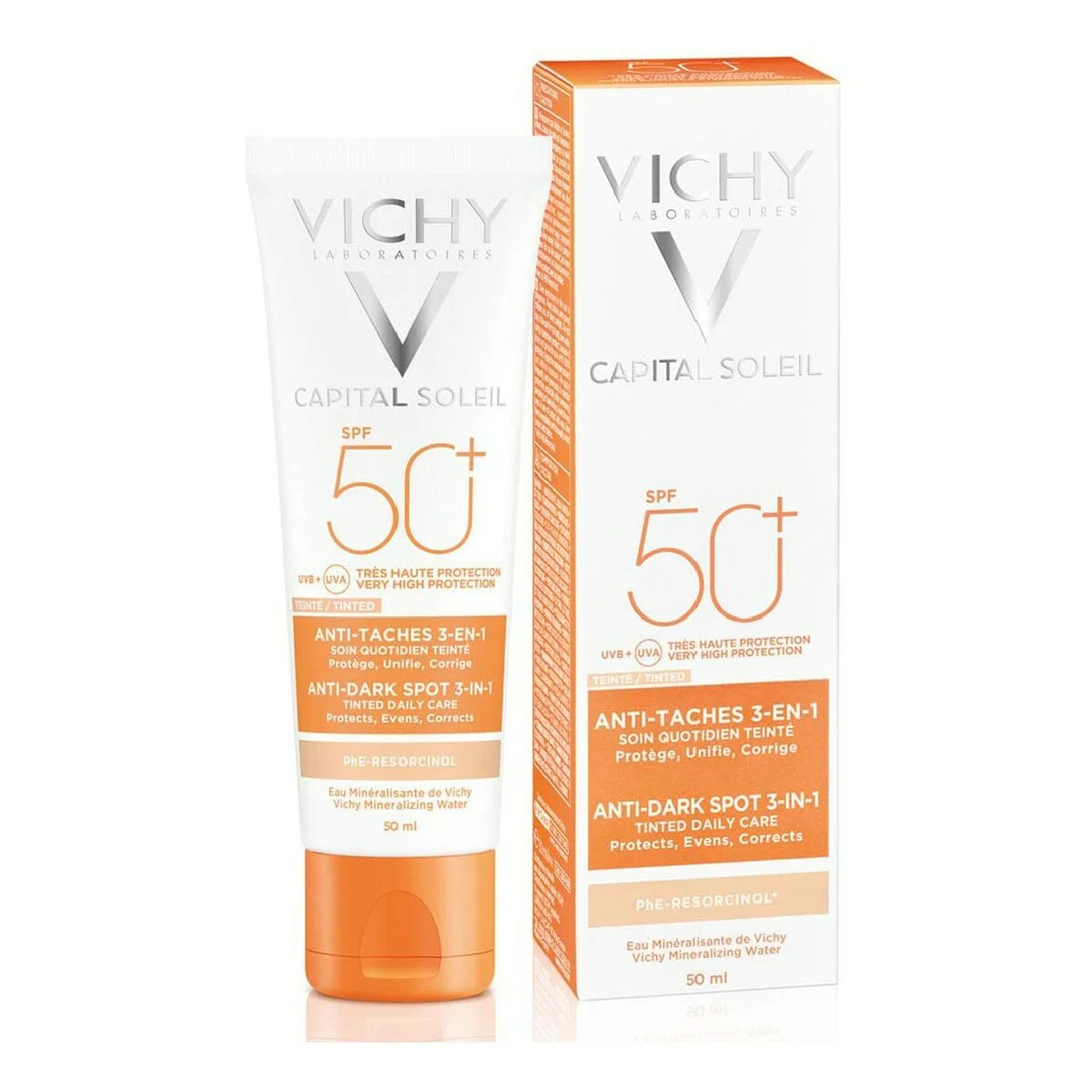 Crema Facial Vichy 54827 Negro Spf 50 50 ml 3 en 1