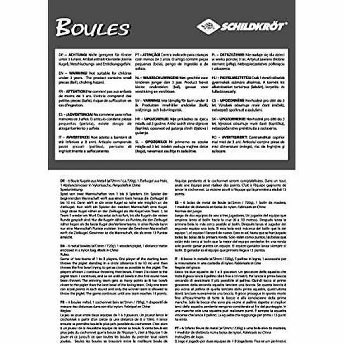 Juego de Petanca Schildkröt