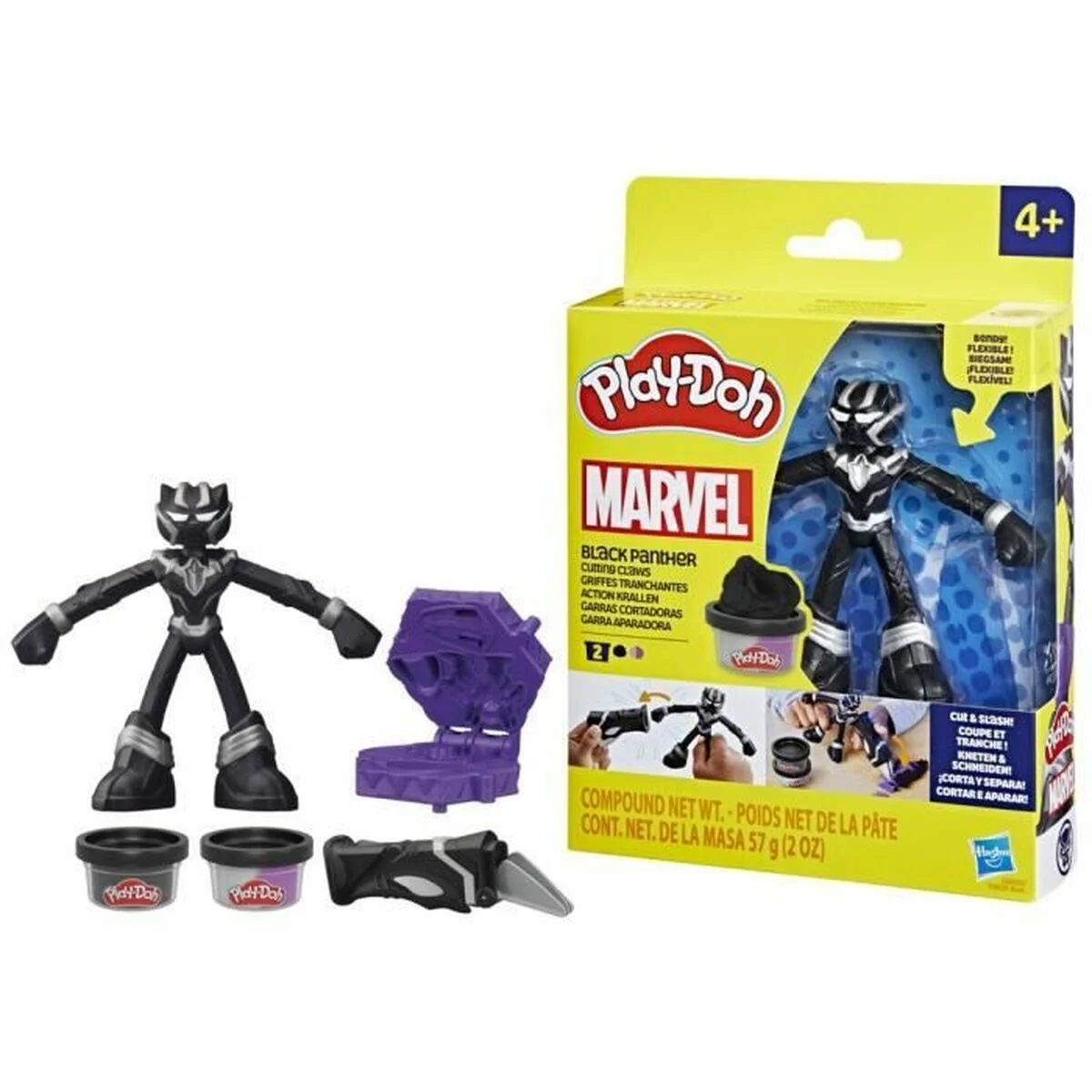 Juego de Plastilina Play-Doh Black Panther garras afiladas noir