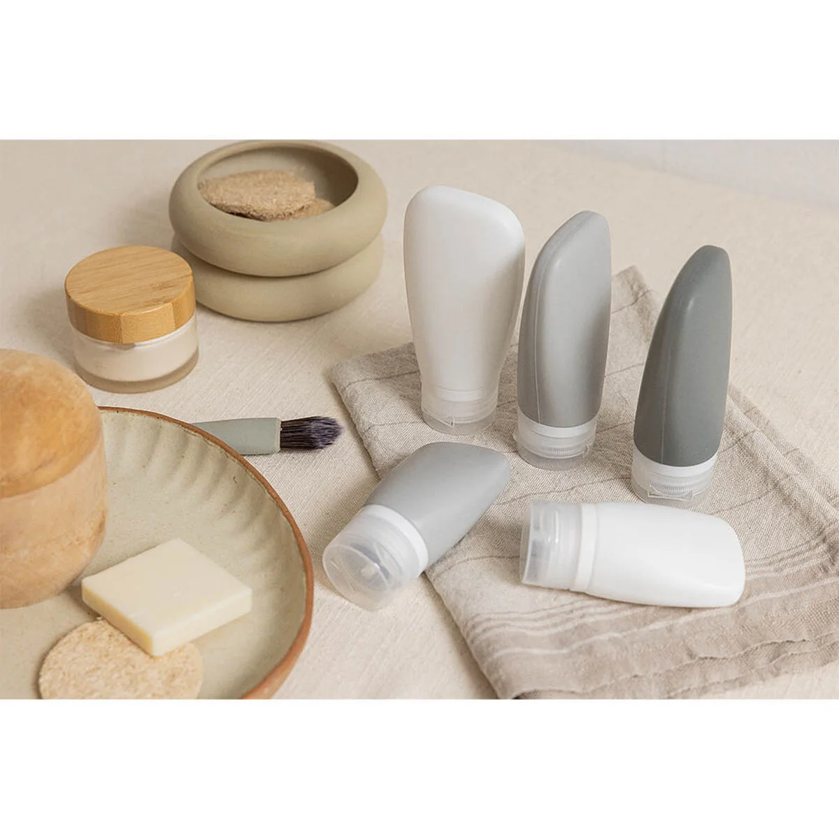 Neceser de Viaje Numada Transparente PVC Silicona 20 x 6,5 x 13,5 cm