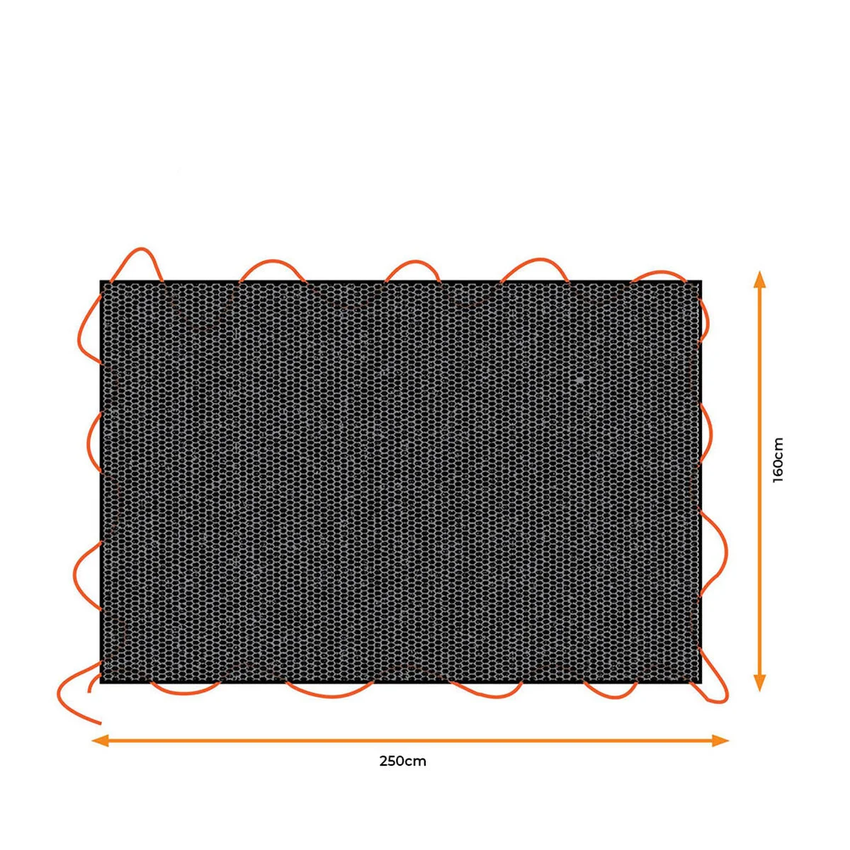 Funda para remolque Black & Decker Negro 1,6 x 2,5 m