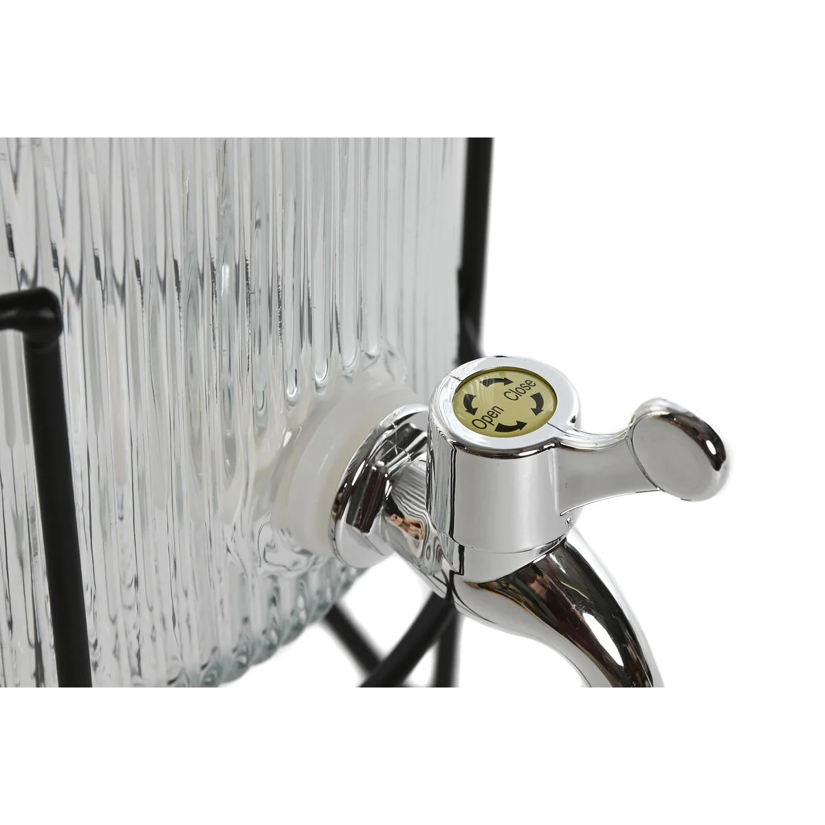 Dispensador de Agua Home ESPRIT Negro Metal Silicona Cristal ABS 5 L 19,6 x 23,5 x 40,5 cm