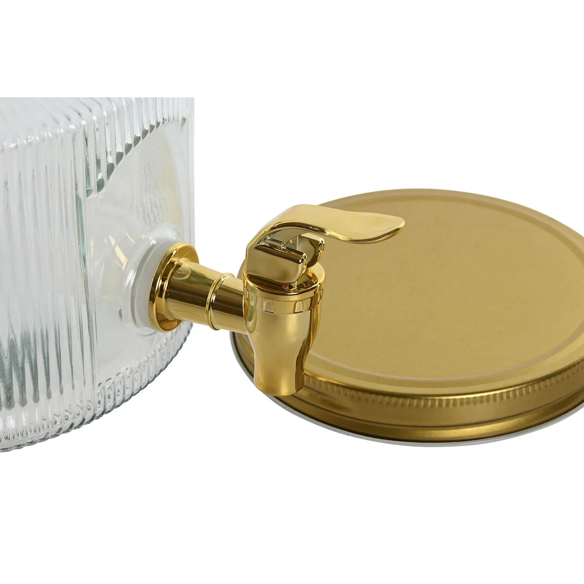 Dispensador de Agua Home ESPRIT Dorado Metal Cristal 17,8 x 25 x 15 cm