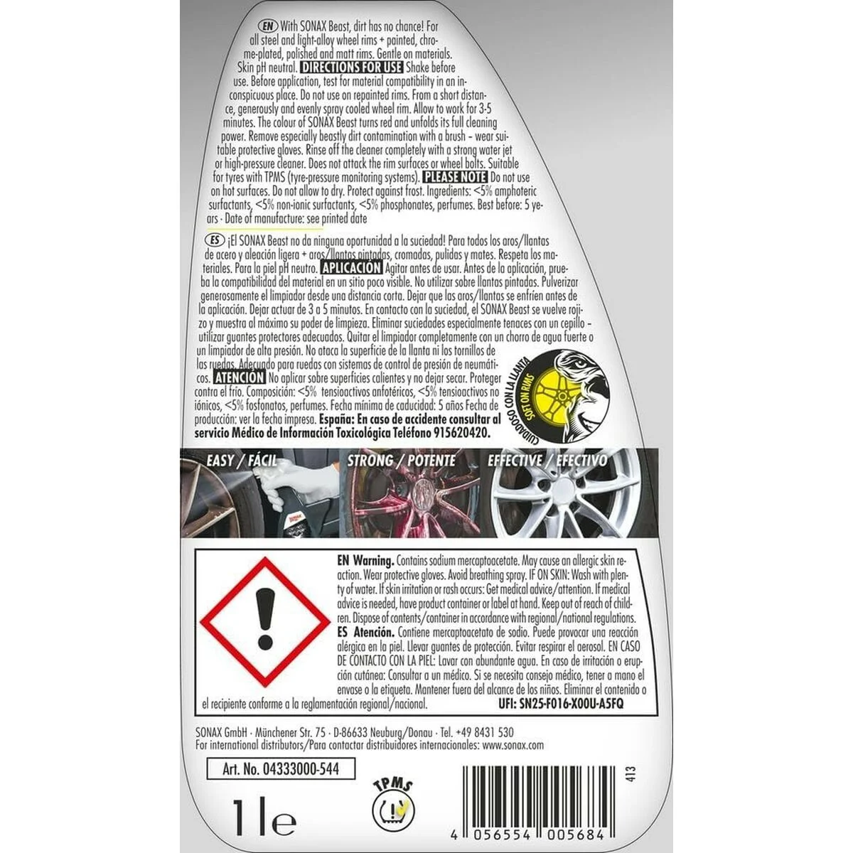 Limpia Llantas Sonax Beast 1 L