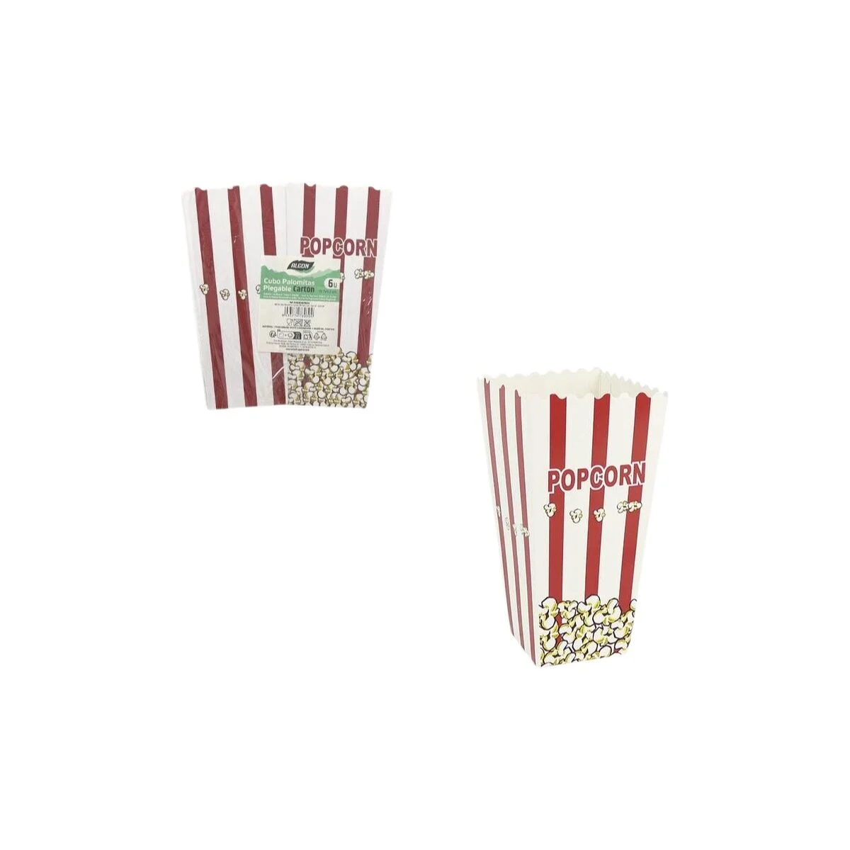 Recipiente para servir las palomitas Inde Popcorn (6 Piezas) (24 Unidades)