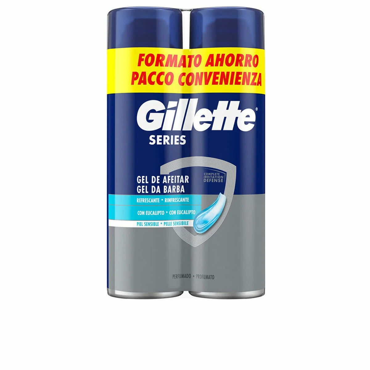 Gel de Afeitar Gillette SERIES 200 ml 2 Unidades