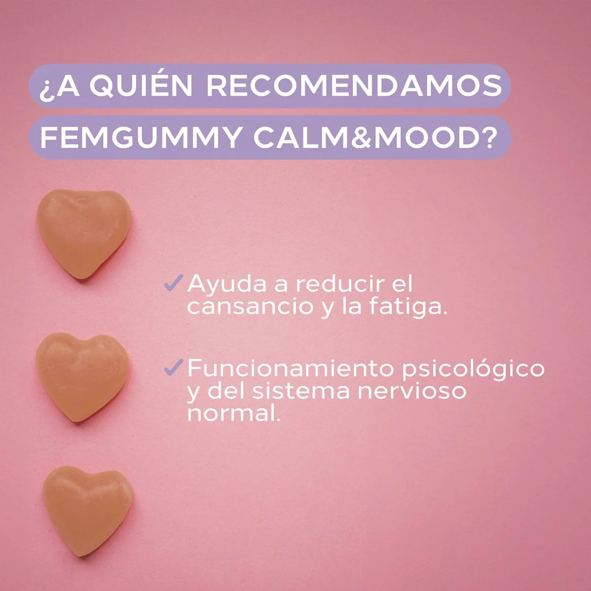 Complemento Alimenticio Cumlaude Lab FEMGUMMY CALM & MOOD 60 unidades