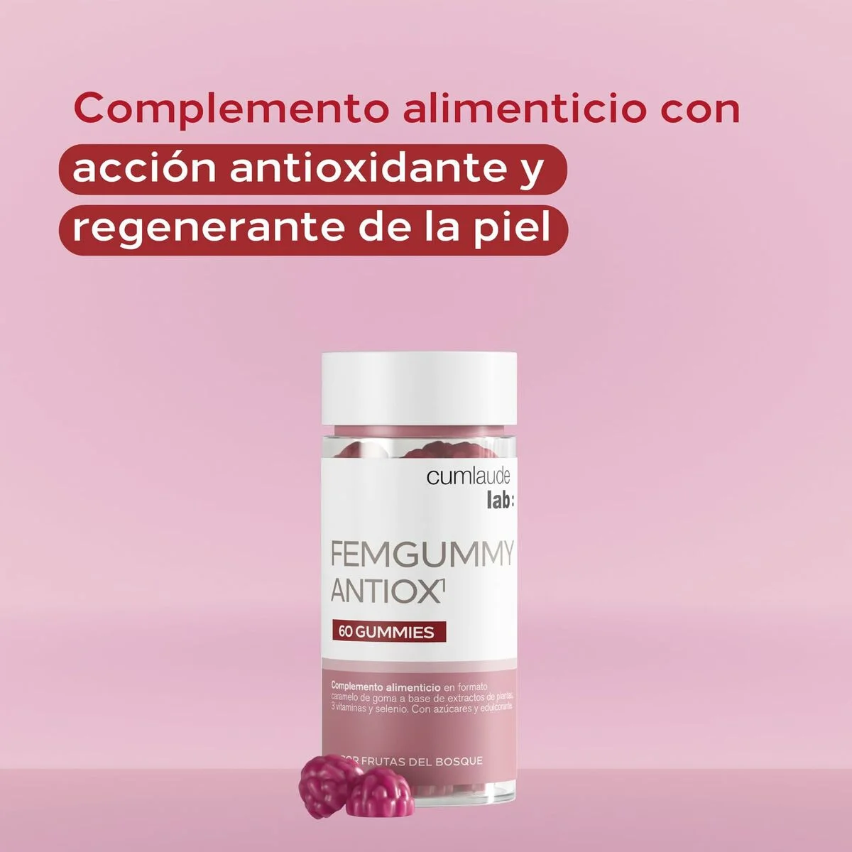 Complemento Alimenticio Cumlaude Lab FEMGUMMY ANTIOX 60 unidades