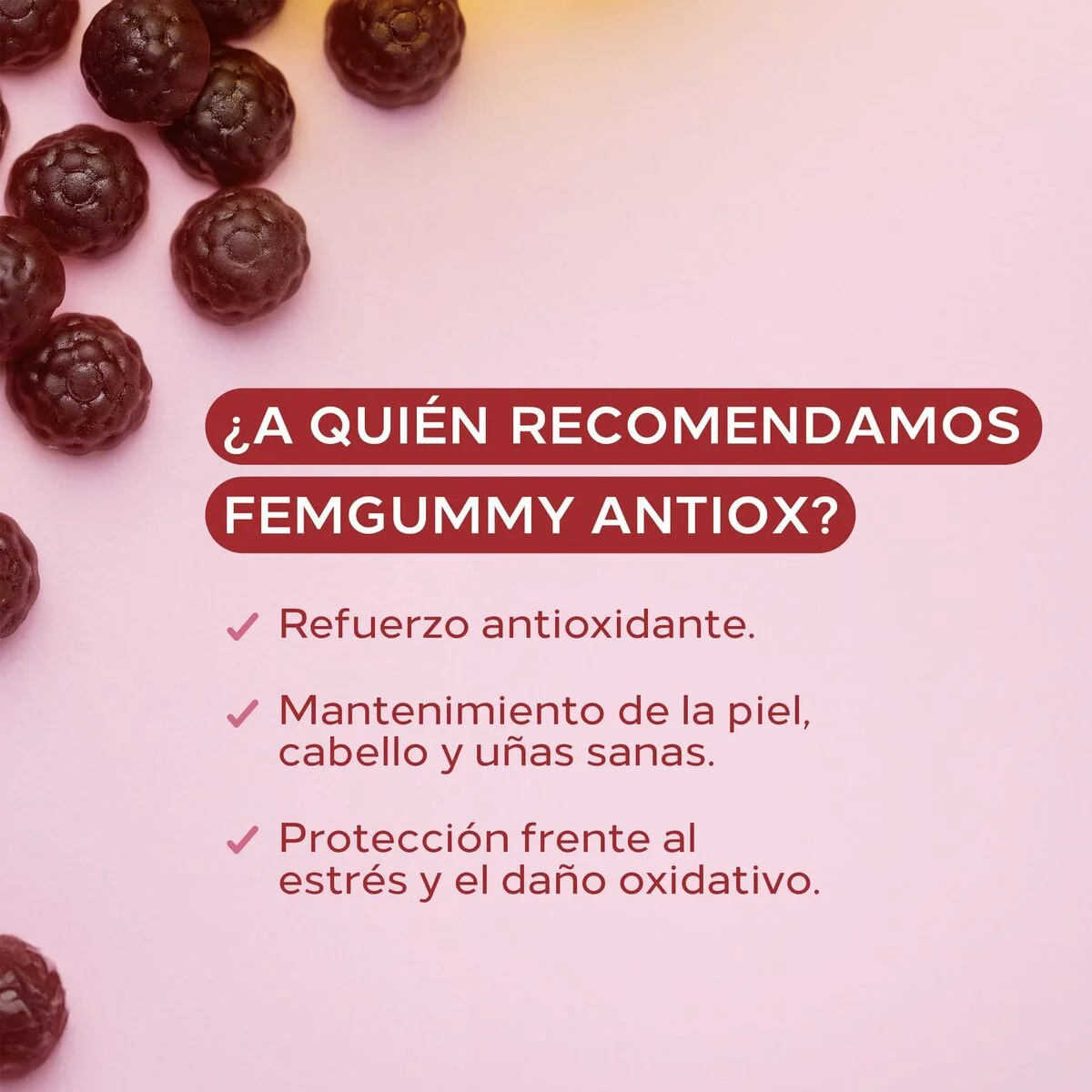Complemento Alimenticio Cumlaude Lab FEMGUMMY ANTIOX 60 unidades