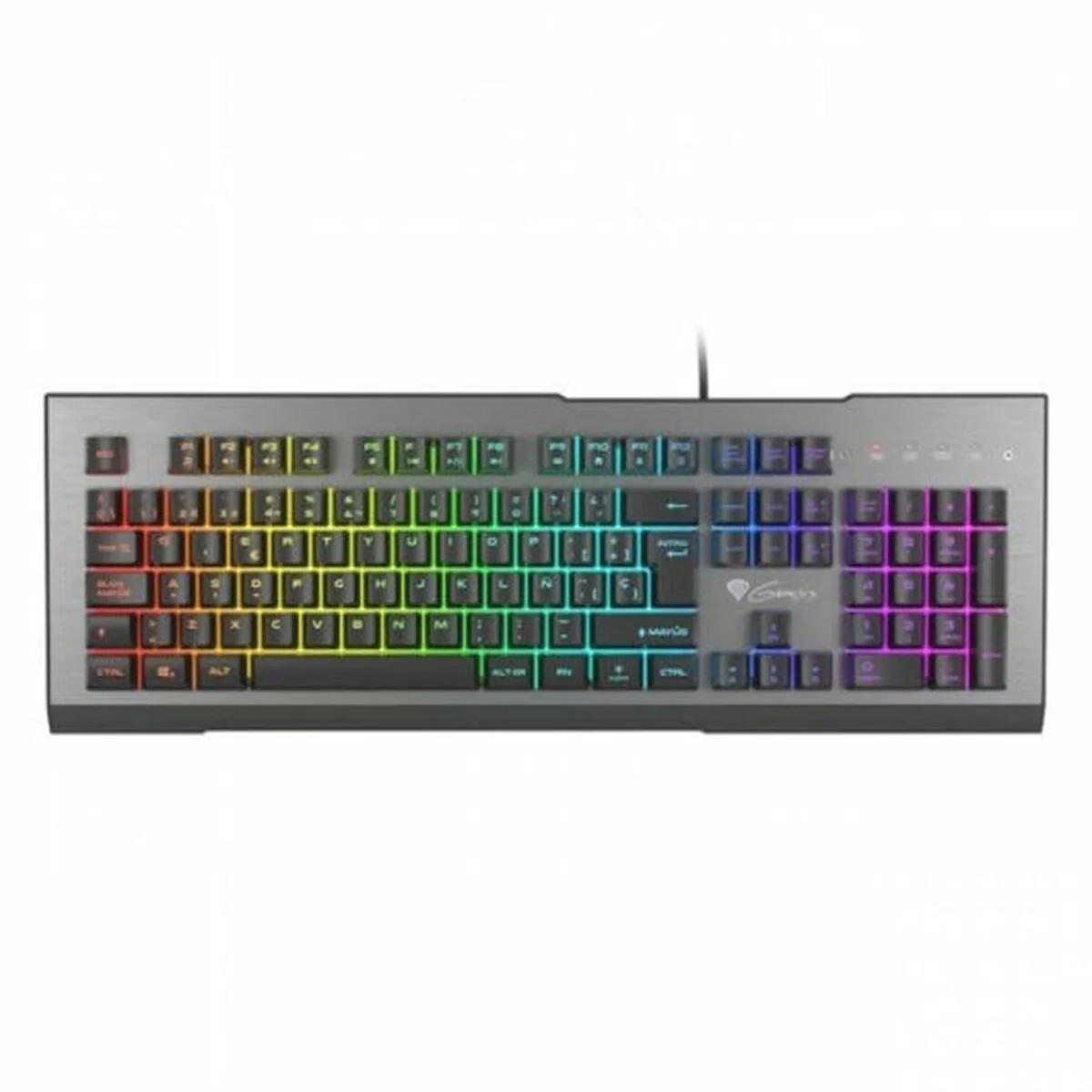 Teclado Gaming Genesis NKG-1621 Negro Aluminio Qwerty Español