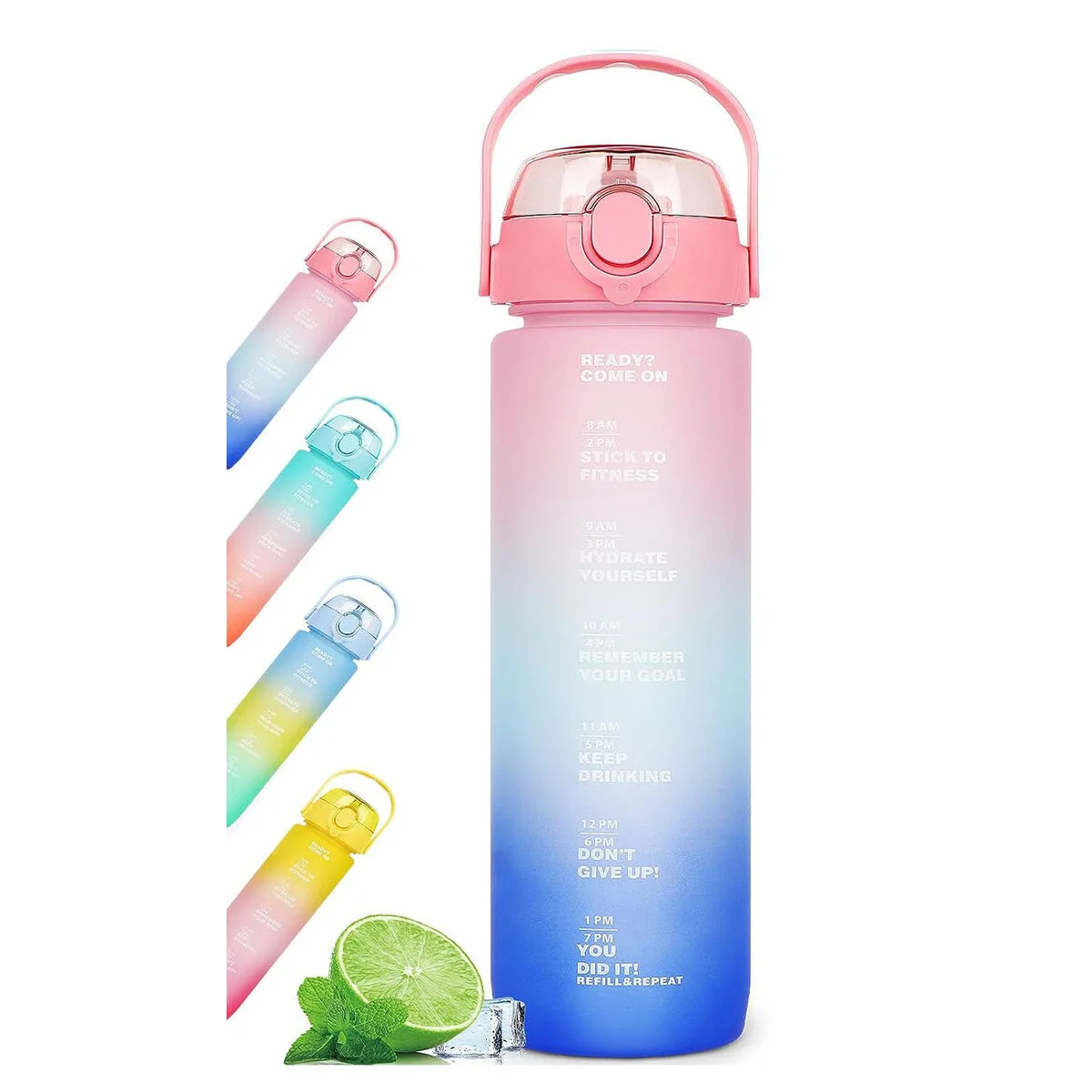 Botella de Agua Bewinner Multicolor 600 ml 7,5 X 20 CM (12 Unidades)