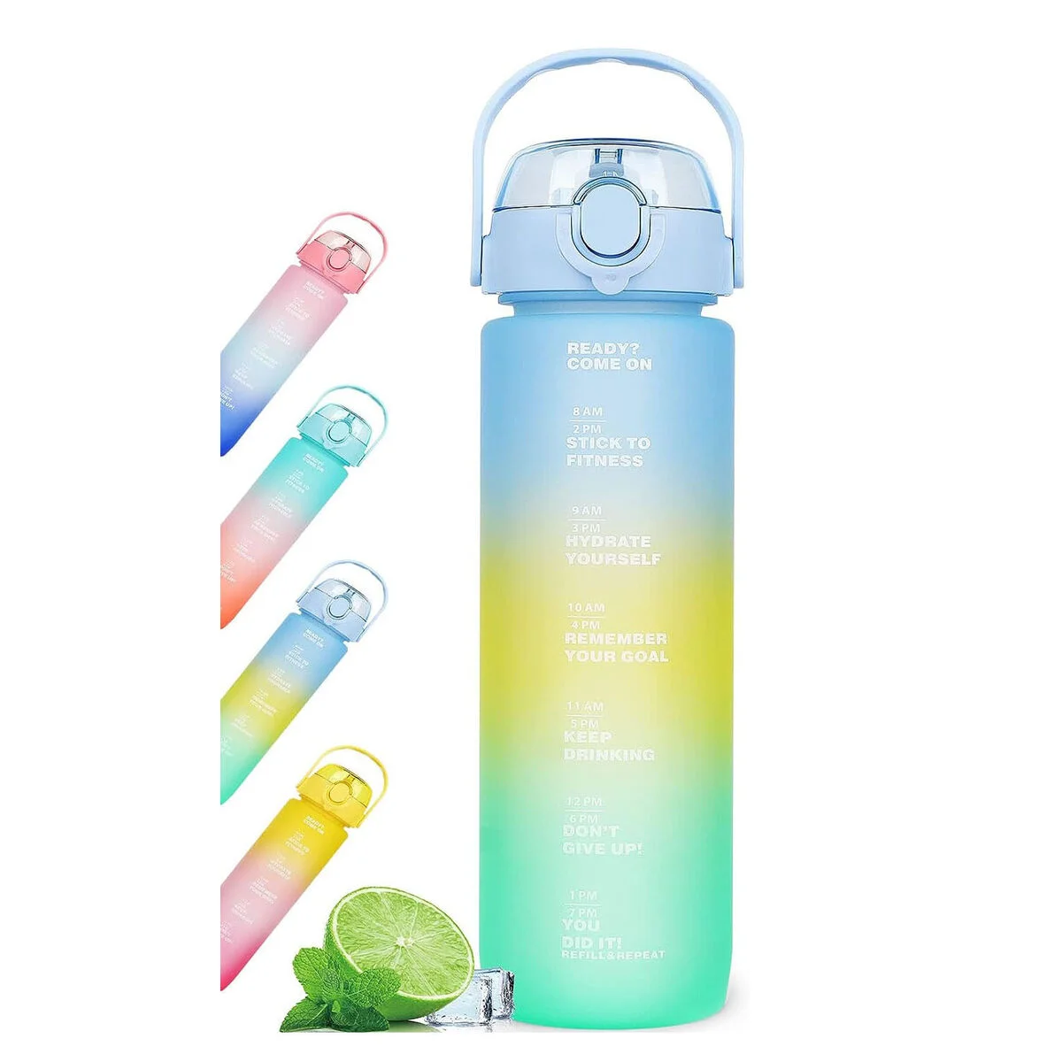 Botella de Agua Bewinner Multicolor 600 ml 7,5 X 20 CM (12 Unidades)