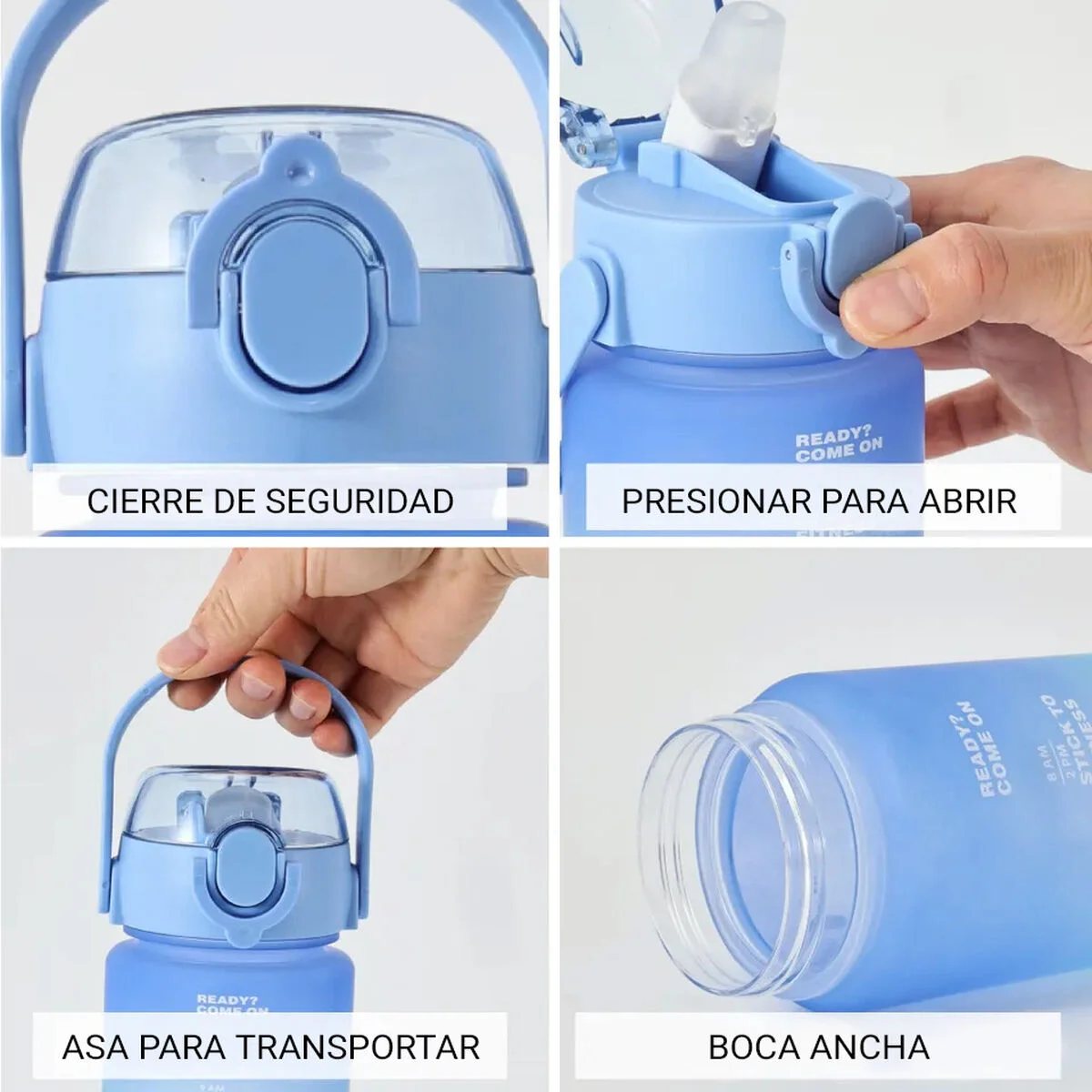 Botella de Agua Bewinner Multicolor 600 ml 7,5 X 20 CM (12 Unidades)