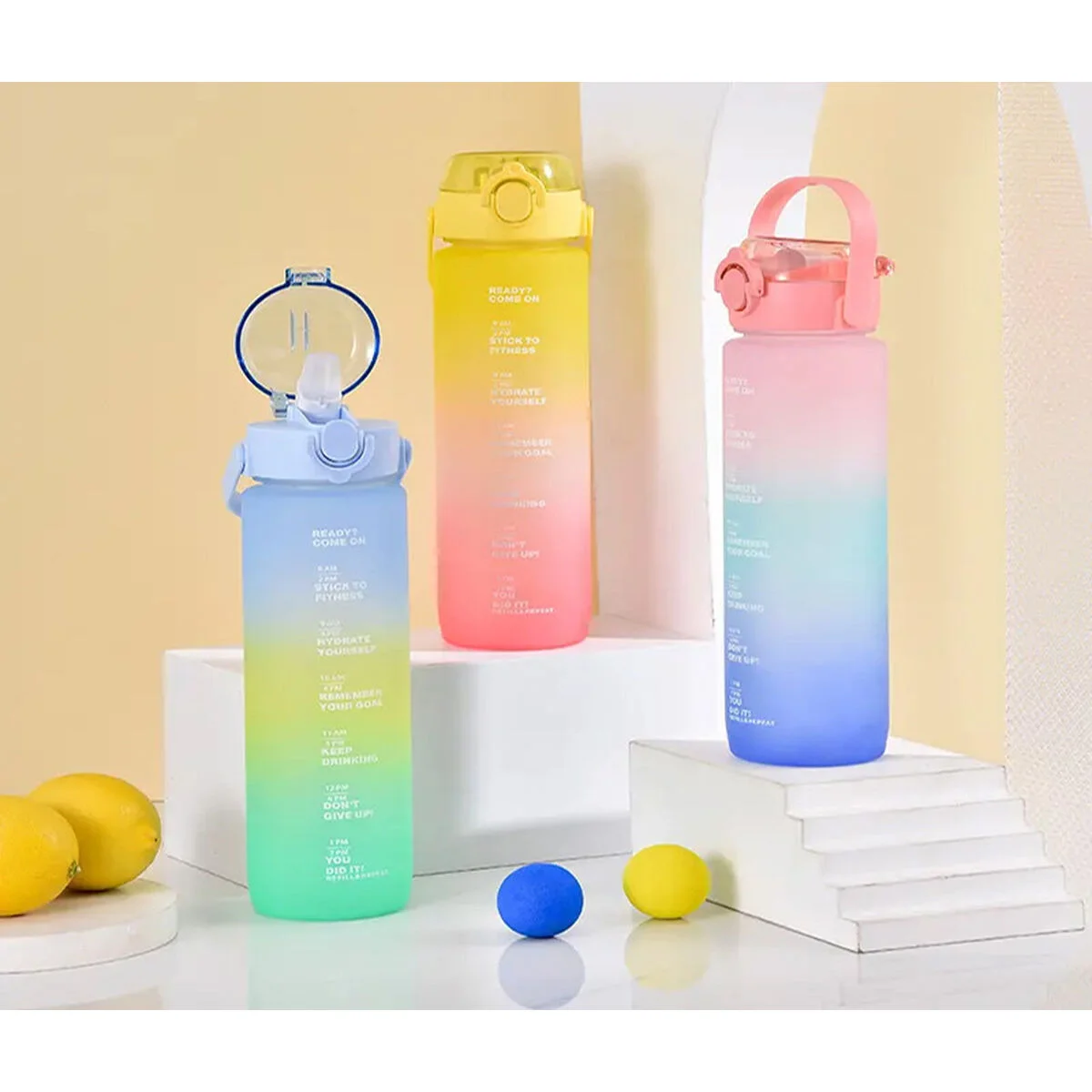 Botella de Agua Bewinner Multicolor 600 ml 7,5 X 20 CM (12 Unidades)