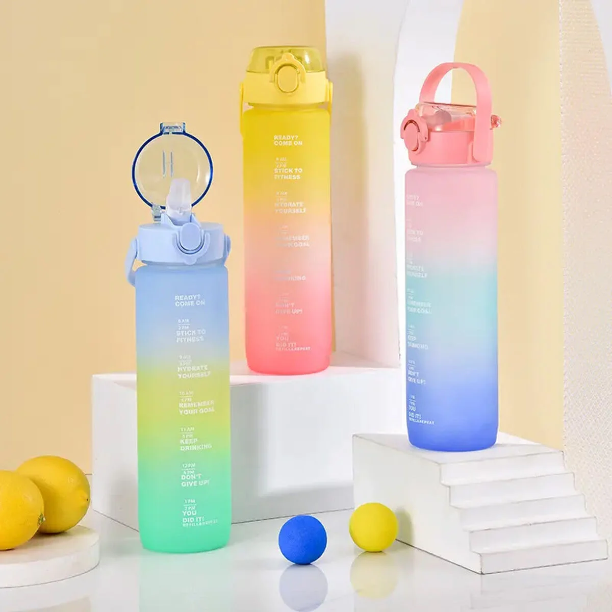 Botella de Agua Bewinner Multicolor 800 ml 7,3 x 7,3 x 23,5 (12 Unidades)