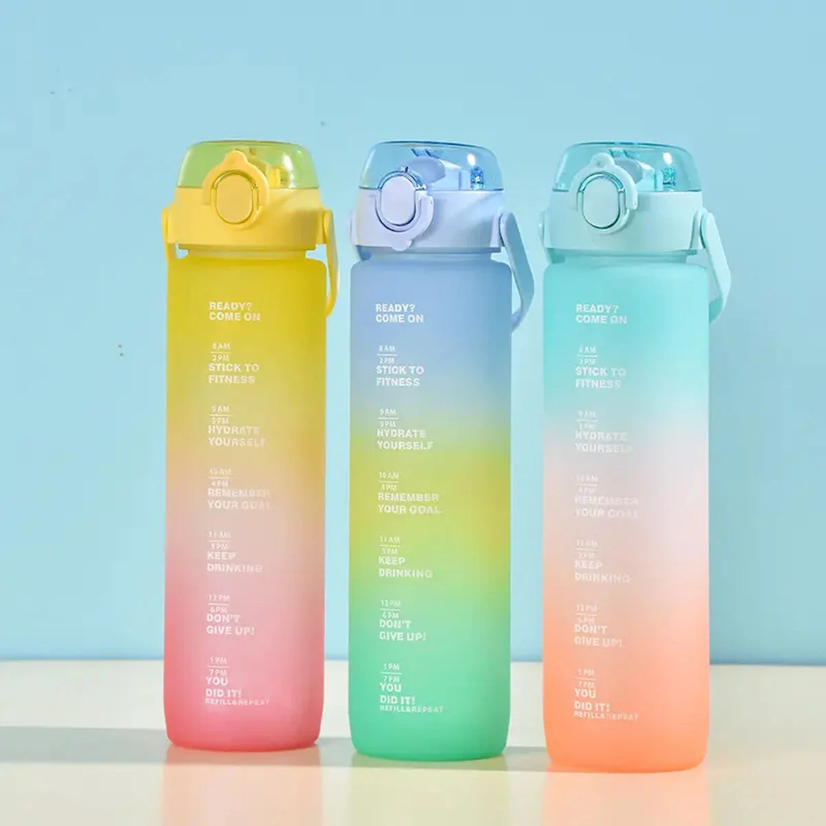 Botella de Agua Bewinner Multicolor 800 ml 7,3 x 7,3 x 23,5 (12 Unidades)