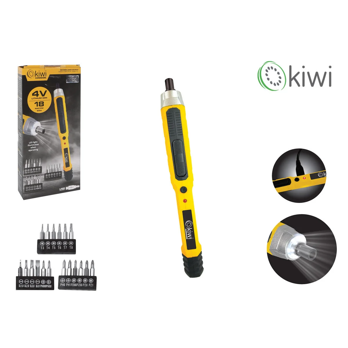 Destornillador Eléctrico Kiwi (5 Unidades)