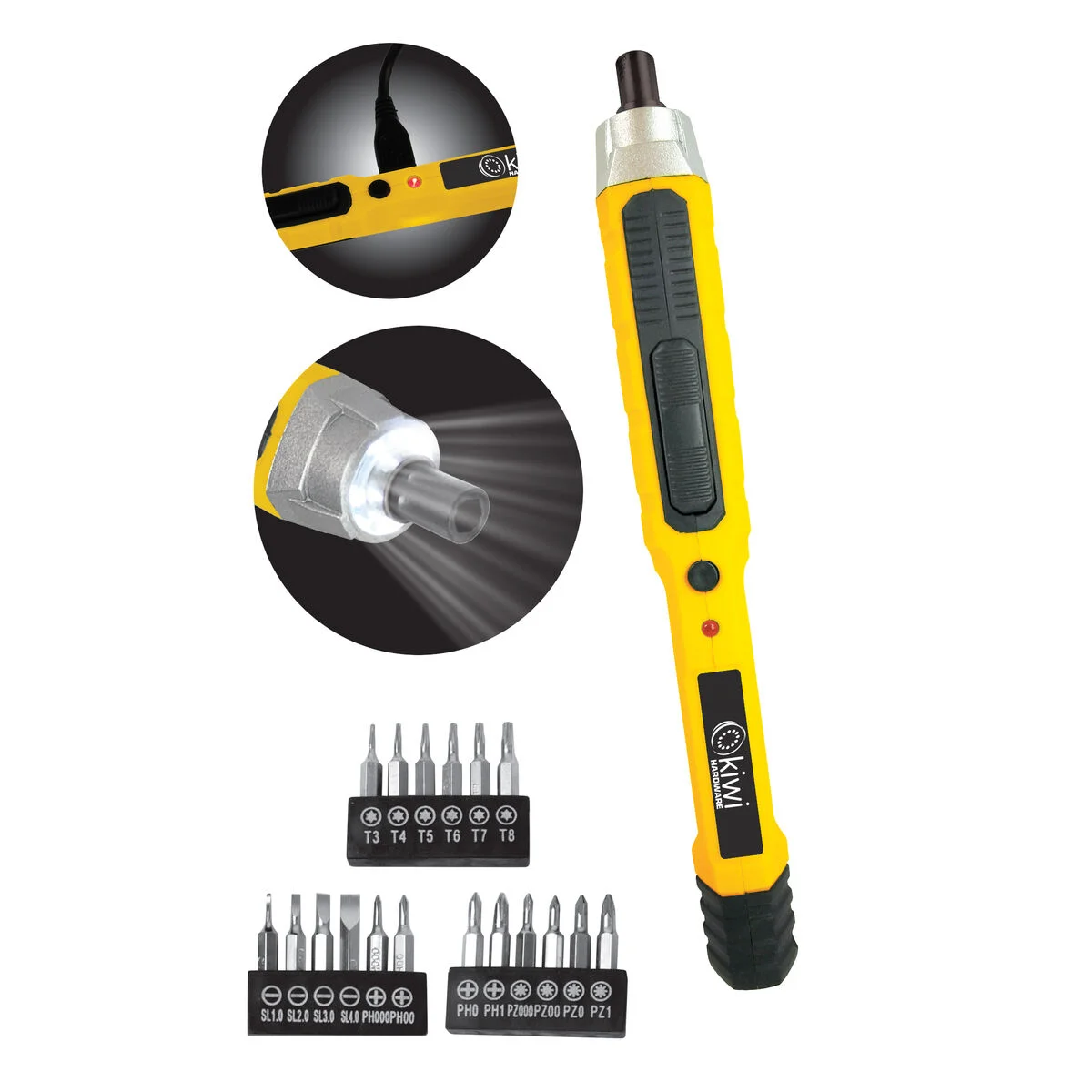 Destornillador Eléctrico Kiwi (5 Unidades)