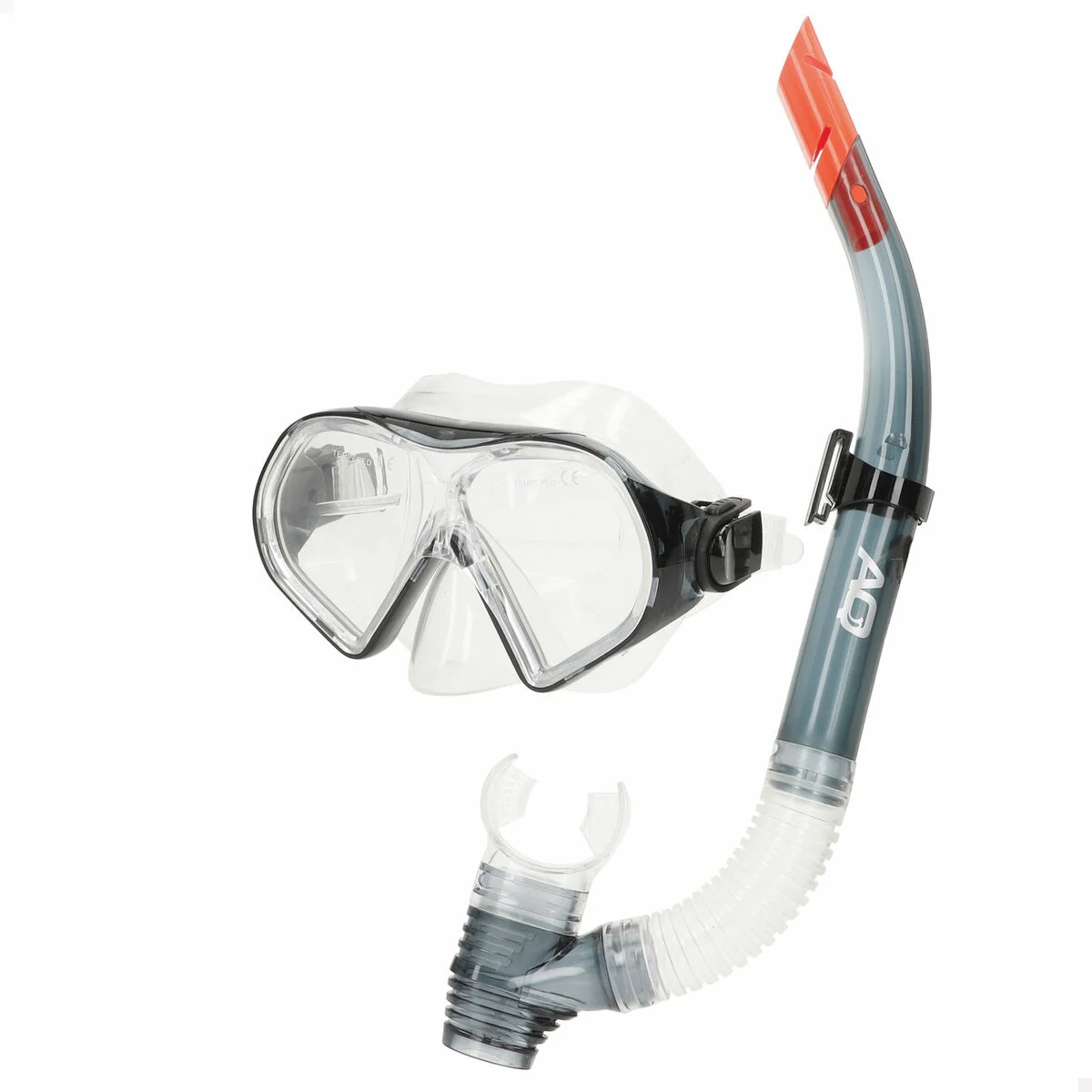 Gafas de Buceo con Tubo AquaSport Rojo Gris (6 Unidades)