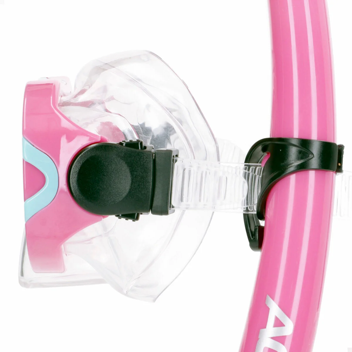 Gafas de Buceo con Tubo AquaSport Azul Rosa (6 Unidades)