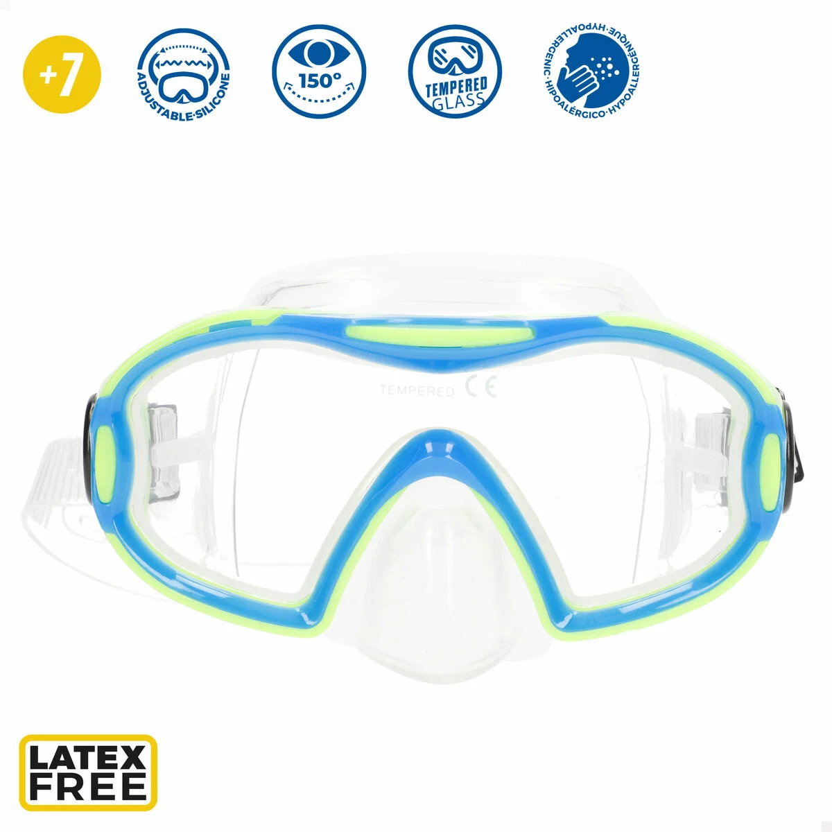 Gafas de Buceo con Tubo AquaSport Azul Rosa (6 Unidades)