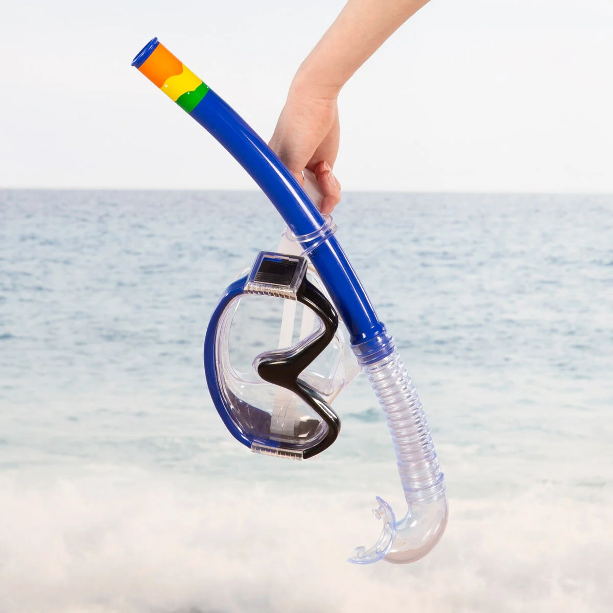 Gafas de Buceo con Tubo AquaSport Azul (6 Unidades)