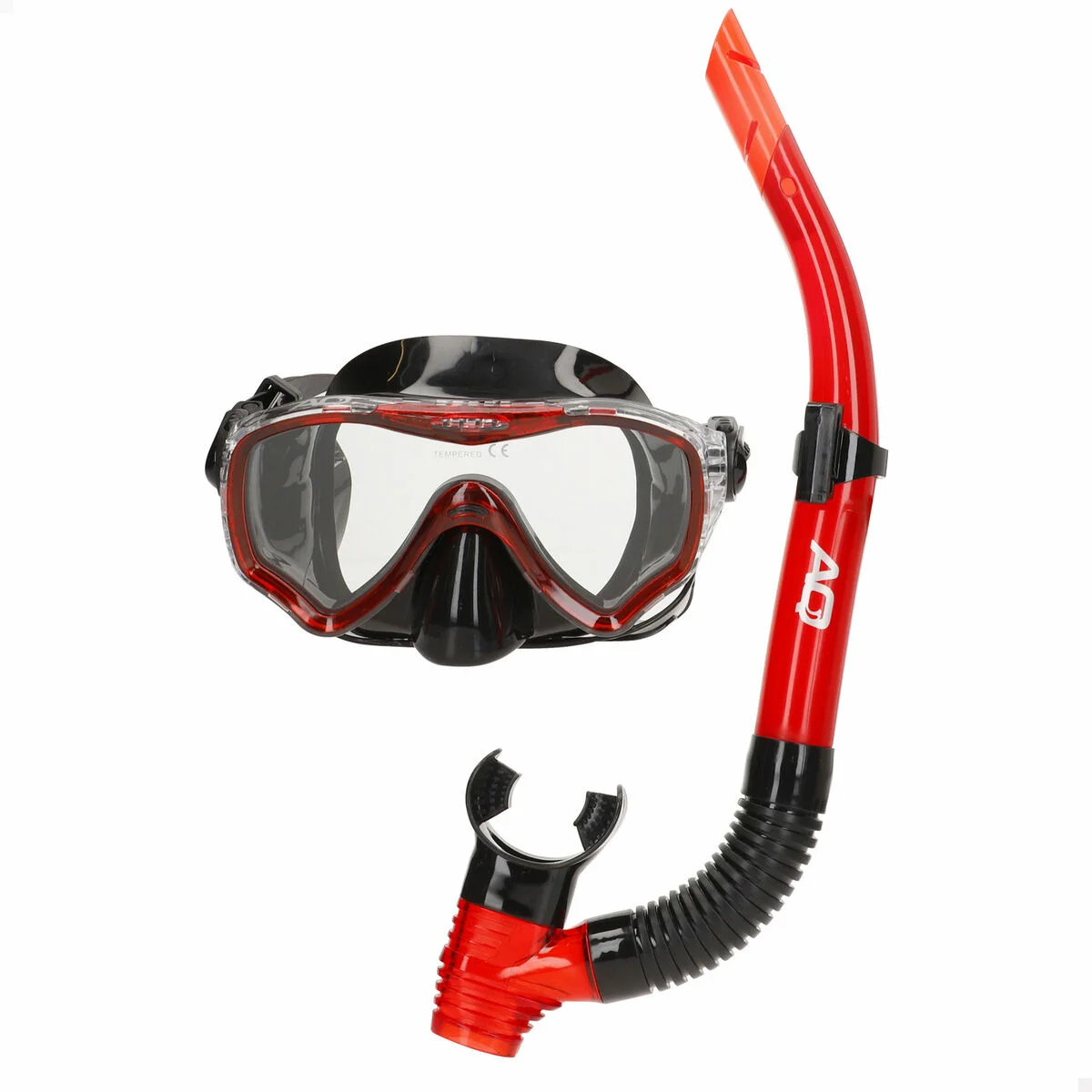 Gafas de Buceo con Tubo AquaSport Azul Rojo (6 Unidades)